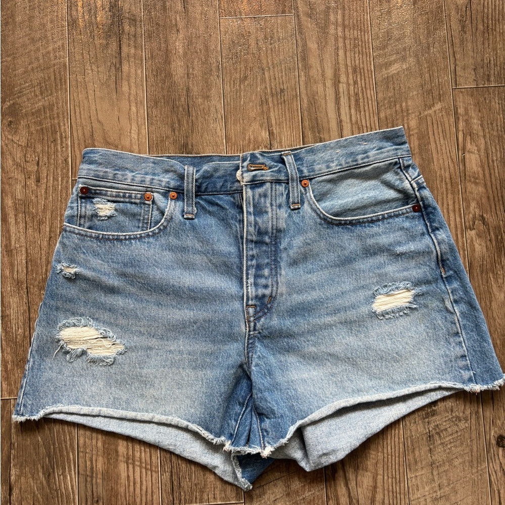 Madewell curvy relaxed denim shorts